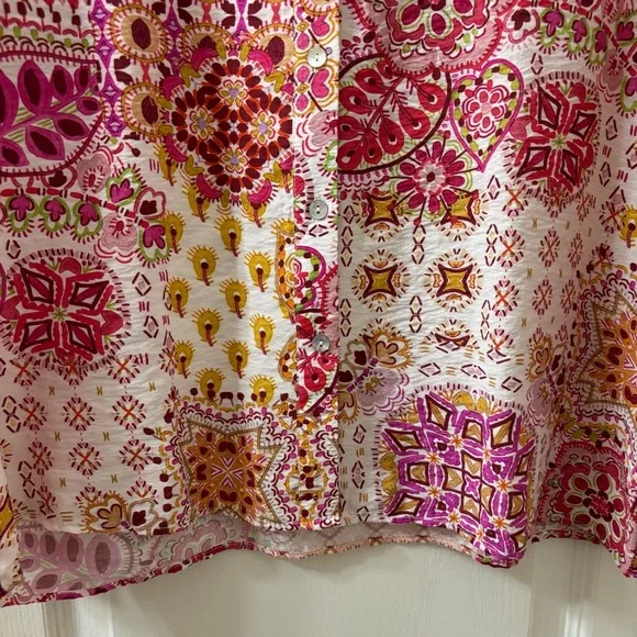 Zara Medium Patchwork Blouse Top - Picture 13 of 16